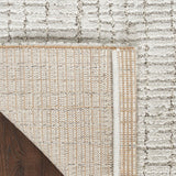 Nourison Santa Cruz Abstract Silver 2'2" x 7'6 Area Rug, Easy Cleaning, Non Shedding, Bed Room, Living Room, Dining Room, Kitchen (2x8)