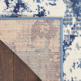 Nourison Grafix Modern Navy Blue 2' x 4' Area -Rug, Easy -Cleaning, Non Shedding, Bed Room, Living Room, Dining Room, Kitchen (2x4)