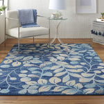 Nourison Home Tranquil TRA03, 6' x 9', Navy