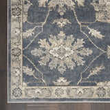 Nourison Concerto Traditional Blue/Beige 2'2" x 7'6" Area -Rug, Easy -Cleaning, Non Shedding, Bed Room, Living Room, Dining Room, Kitchen (2x7)