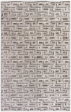 Nourison Serenity Home Geometric Grey Ivory 3'11" x 5'11" Area -Rug, Easy -Cleaning, Non Shedding, Bed Room, Living Room, Dining Room, Backyard, Deck, Patio (4x6)