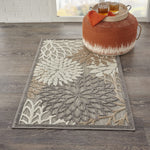Nourison Aloha Indoor/Outdoor Area Rug 2' 8" x 4', Natural, Rectangular Tropical Botanical Easy-Cleaning Non Shedding Bed Room Living Room Dining Room Deck Backyard Patio