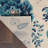 Nourison Home Tranquil TRA02, 5'3" x 7'3", Ivory/Light Blue