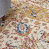 Nourison Passion Bohemian Vintage Floral Chic 3'9" x 5'9" Ivory/Yellow Area Rug (4'x6')