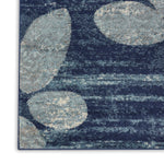 Nourison TRA01 Tranquil Modern Distressed Navy/Light Blue Area Rug Runner 2'3" X 7'3"
