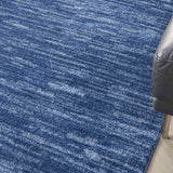Nourison Essentials Indoor/Outdoor Navy Blue 5' x 7' Area Rug, Easy Cleaning, Non Shedding, Bed Room, Living Room, Dining Room, Backyard, Deck, Patio (5x7)