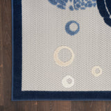 Nourison Aloha Indoor/Outdoor Navy Blue 2'3" x 8' Area Rug, Easy Cleaning, Non Shedding, Bed Room, Living Room, Dining Room, Backyard, Deck, Patio, High-Traffic Areas (2x8)