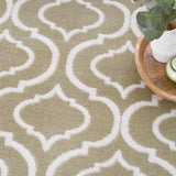 Nourison Jubilant Contemporary Olive 5'3" x 7'3" Area -Rug, Easy -Cleaning, Non Shedding, Bed Room, Living Room, Dining Room, Kitchen (5x7)" }