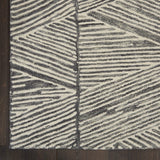 Nourison Vail Abstract Grey/White 2'3" x 7'6" Area -Rug, Easy -Cleaning, Non Shedding, Bed Room, Living Room, Dining Room, Kitchen (2x8)