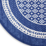 Nourison Whimsicle Geometric Navy 8' x Round Area Rug, Easy Cleaning, Non Shedding, Bed Room, Living Room, Dining Room, Kitchen (8 Round)