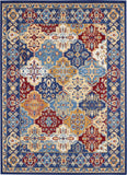 Nourison Grafix Traditional Multicolor 5'3" x 7'3" Area -Rug, Easy -Cleaning, Non Shedding, Bed Room, Living Room, Dining Room, Kitchen (5x7)