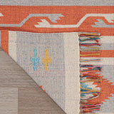 Nourison Baja Tribal Ivory/Grey 3'6" x 5'6" Area -rug, Easy -cleaning, Non Shedding, Bed Room, Living Room, Dining Room, Kitchen (3x5)