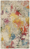 Nourison Celestial Abstract Ivory/Multicolor 3' x 5' Area Rug, Easy Cleaning, Non Shedding, Bed Room, Living Room, Dining Room, Kitchen (3x5)