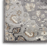 Nourison Elation Floral Grey 5'3" x 7'3" Area Rug, Easy Clean, Non Shedding, Bed Room, Living Room, Dining Room, Kitchen (5x7)