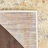 Nourison Grafix Modern Beige Blue 2'3" x 7'6" Area -Rug, Easy -Cleaning, Non Shedding, Bed Room, Living Room, Dining Room, Kitchen (2x8)
