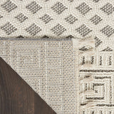 Nourison Elwood Ivory/Grey 2'2" x 8'2" Area -Rug, Modern, Moroccan, Easy -Cleaning, Non Shedding, Bed Room, Living Room, Dining Room, Kitchen, (8' x Runner)