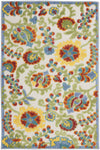 Nourison Aloha Indoor/Outdoor Ivory/Multi 2'8" x 4' Area -Rug, Easy -Cleaning, Non Shedding, Bed Room, Living Room, Dining Room, Backyard, Deck, Patio (3x4)