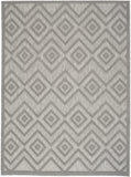 Nourison Versatile Indoor/Outdoor Silver Grey 4' x 6' Area Rug, Easy Cleaning, Non Shedding, Bed Room, Living Room, Dining Room, Deck, Backyard, Patio, High Traffic Area (4x6)