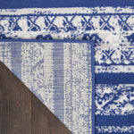 Nourison Whimsicle Tribal Navy Ivory 4' x 6' Area Rug, Easy Cleaning, Non Shedding, Bed Room, Living Room, Dining Room, Kitchen (4x6)