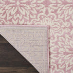 Nourison Jubilant 6' Runner Ivory Pink Fabric Transitional Area Rug