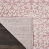 Nourison Jubilant 6' Runner Ivory Pink Fabric Transitional Area Rug
