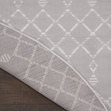 Nourison Whimsicle Moroccan Grey 5' x Round Area Rug, Easy Cleaning, Non Shedding, Bed Room, Living Room, Dining Room, Kitchen (5 Round)