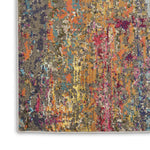 Nourison Celestial Multicolor Sunset 2'2" x 7'6" Area Rug, Vintage, Abstract, Easy Cleaning, Non Shedding, Bed Room, Living Room, Dining Room, Kitchen, (8' x Runner)