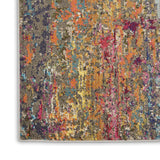 Nourison Celestial Multicolor Sunset 2'2" x 7'6" Area Rug, Vintage, Abstract, Easy Cleaning, Non Shedding, Bed Room, Living Room, Dining Room, Kitchen, (8' x Runner)