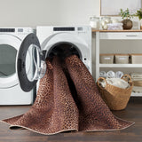 Nourison Washables Animal Print Leopard 4' x 6' Area -Rug, Easy -Cleaning, Non Shedding, Bed Room, Living Room, Dining Room, Kitchen (4x6)