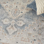 Nourison Astra Machine Washable Bohemian Light Blue 5'3" x 7' Area Rug, Easy Clean, Non Shedding, Bed Room, Living Room, Dining Room, Kitchen (5x7)