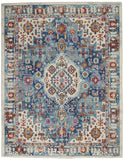 Nourison Passion Bohemian Ivory/Multi 3'9" x 5'9" Area Rug, Easy Clean, Non Shedding, Bed Room, Living Room, Dining Room, Kitchen (4x6)