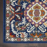 Nourison Passion Rustic Blue/Multicolor 2'2" x 7'6" Area Rug, Easy Clean, Non Shedding, Bed Room, Living Room, Dining Room, Kitchen (2x8)