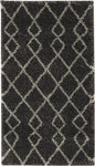 Nourison Geometric Shag Moroccan Charcoal 2'2" x 3'9" Area -Rug, Easy -Cleaning, Non Shedding, Bed Room, Living Room, Dining Room, Kitchen (2x4)