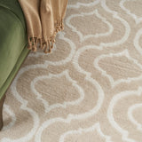 Nourison Jubilant Contemporary Beige 5'3" x 7'3" Area -Rug, Easy -Cleaning, Non Shedding, Bed Room, Living Room, Dining Room, Kitchen (5x7)