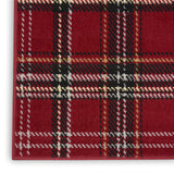 Nourison Grafix Red 5'3'' x 7'3'' Area-Rug, Modern, Plaid, Bed Room, Living Room, Dining Room, Kitchen, Easy-Cleaning, Non Shedding, (5' x 7')