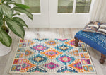 Nourison Passion Tribal Multicolor 1'10" x 2'10" Area Rug, Easy Clean, Non Shedding, Bed Room, Living Room, Dining Room, Kitchen (2x3)