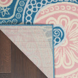 Nourison Jubilant Floral Blue 5'3" x 7'3" Area -Rug, Easy -Cleaning, Non Shedding, Bed Room, Living Room, Dining Room, Kitchen (5x7)