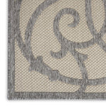 Nourison Palamos Indoor/Outdoor Cream Grey 2'2" x 7'6" Area Rug, Easy Cleaning, Non Shedding, Bed Room, Living Room, Dining Room, Backyard, Deck, Patio (2x8)