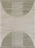 Nourison Astra Machine Washable Ivory Olive 5'3" x 7' Area Rug Easy Clean, Non Shedding, Bed Room, Living Room, Dining Room, Kitchen (5' x 7')
