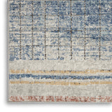 Nourison Concerto Abstract Blue 2'2" x 10' Area -Rug, Easy -Cleaning, Non Shedding, Bed Room, Living Room, Dining Room, Kitchen (2x10)