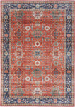 Nourison Fulton Traditional Rust 5' x 7' Area -Rug, Easy -Cleaning, Non Shedding, Bed Room, Living Room, Dining Room, Kitchen (5x7)
