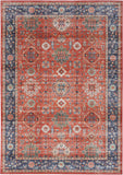 Nourison Fulton Traditional Rust 5' x 7' Area -Rug, Easy -Cleaning, Non Shedding, Bed Room, Living Room, Dining Room, Kitchen (5x7)