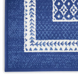 Nourison Whimsicle Geometric Navy 6' x 9' Area Rug, Easy Cleaning, Non Shedding, Bed Room, Living Room, Dining Room, Kitchen (6x9)