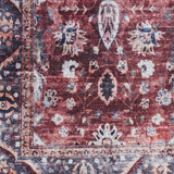 Nourison Brilliance Machine Washable Traditional Vintage Brick/Ivory 2' x 6' Area -Rug, Easy -Cleaning, Non Shedding, Bed Room, Living Room, Dining Room, Kitchen (2x6)