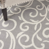 Nourison Grafix Bohemian Grey 5'3" x 7'3" Area -Rug, Easy -Cleaning, Non Shedding, Bed Room, Living Room, Dining Room, Kitchen (5x7)
