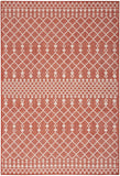 Nourison Positano Indoor/Outdoor Terracotta 4' x 6' Area Rug, Easy-Cleaning, Non Shedding, Bedroom, Living Room, Dining Room, Deck, Backyard, Patio
