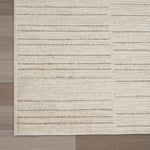 Nourison Andes Abstract Ivory Grey 2'2" x 7'6 Area Rug, Easy Cleaning, Non Shedding, Bed Room, Living Room, Dining Room, Kitchen (2x8)