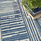 Nourison Grafix Abstract Blue Grey 5'3" x 7'3" Area -Rug, Easy -Cleaning, Non Shedding, Bed Room, Living Room, Dining Room, Kitchen (5x7)