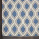 Nourison Grafix Mid-century Blue 5'3" x 7'3" Area -Rug, Easy -Cleaning, Non Shedding, Bed Room, Living Room, Dining Room, Kitchen (5x7)