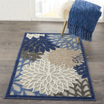 Nourison Aloha 2'8" x 4' Blue/Multicolor Outdoor Indoor/Outdoor Rug